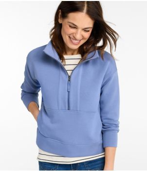 Women's L.L.Bean CloudSoft Top, Half-Zip Pullover, New