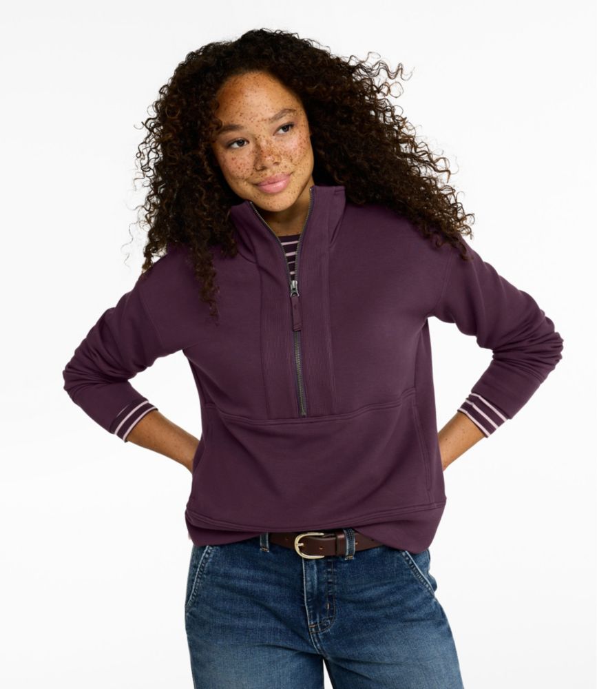 Women's L.L.Bean CloudSoft Top, Half-Zip Pullover, Front