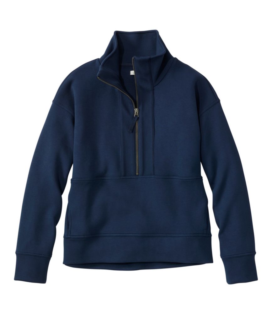 Women's CloudSoft Top, Half-Zip Pullover, Classic Navy, small image number 1