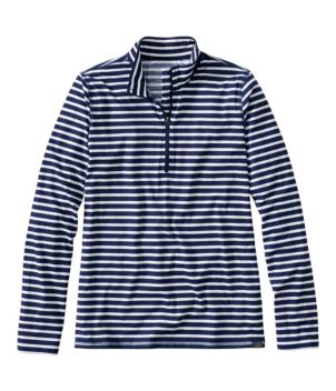 Women's SunSmart® UPF 50+ Sun Shirt, Quarter-Zip Stripe, New