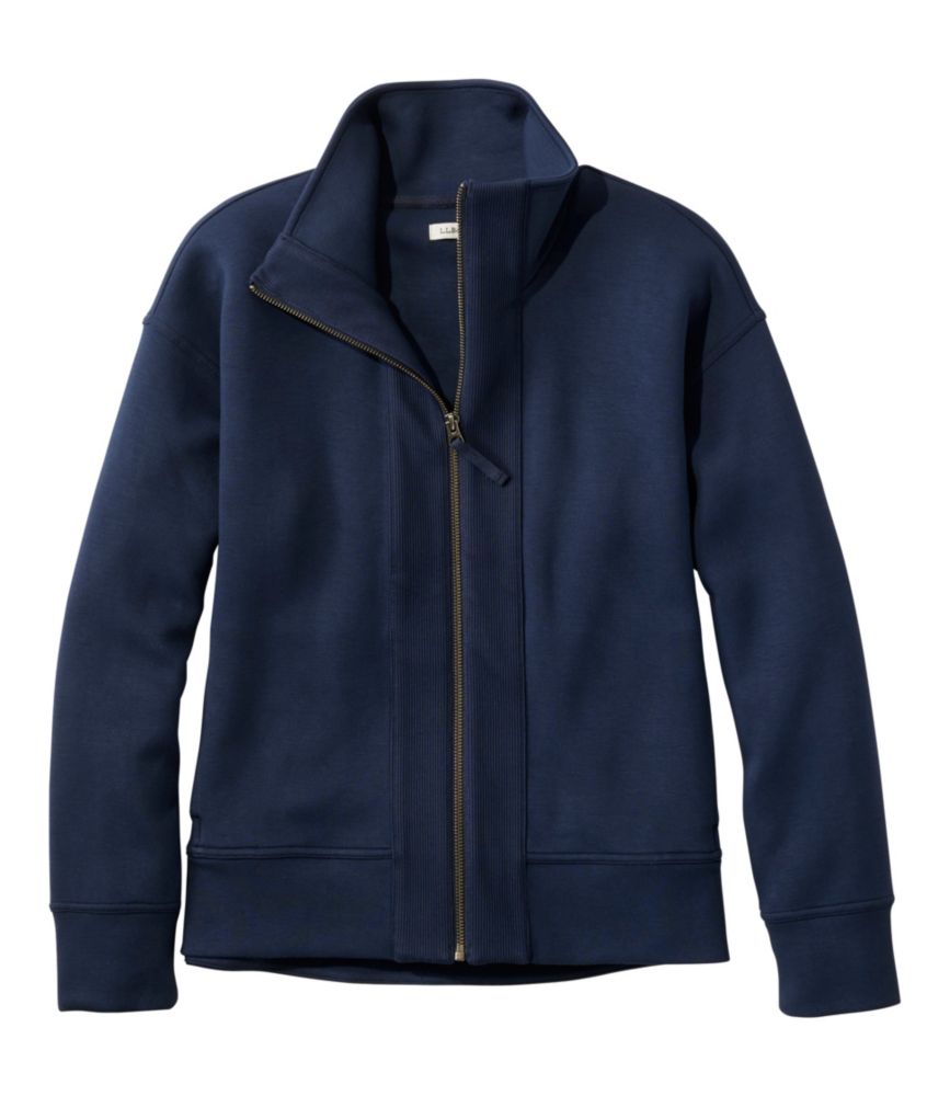Women's CloudSoft Top, Full-Zip, Classic Navy, small image number 1