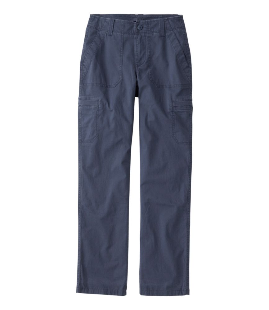 Women's 207 Vintage Cotton Canvas Pants, Mid-Rise Straight-Leg Cargo Lined, Carbon Navy, small image number 1