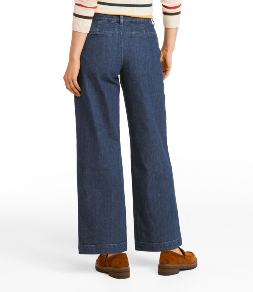 Women's True Shape Jeans, High-Rise Wide-Leg Trouser, Rinsed, small image number 3