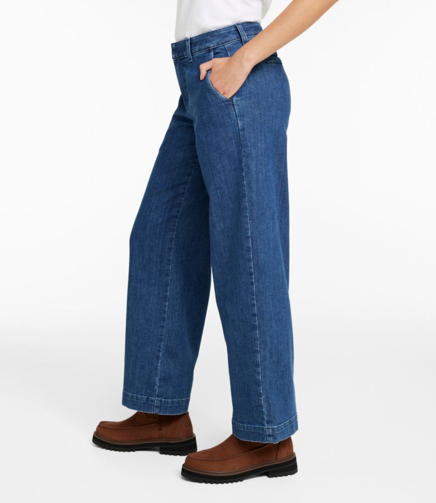Women's True Shape Jeans, High-Rise Wide-Leg Trouser, Rinsed, small image number 4