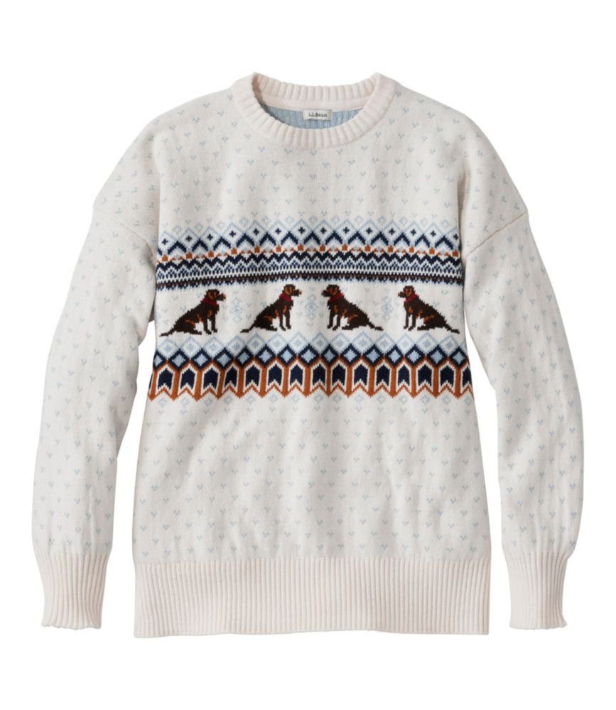 Women's L.L.Bean Nostalgic Sweater, Dog Intarsia, small image number 1