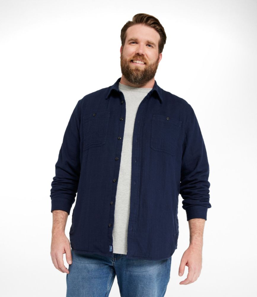 Men's 1912 Field Flannel Shirt, Lined, Slightly Fitted Untucked Fit, Classic Navy, small image number 4