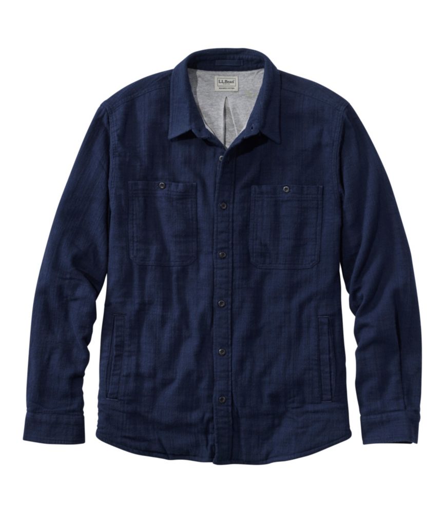 Men's 1912 Field Flannel Shirt, Lined, Slightly Fitted Untucked Fit, Classic Navy, small image number 1