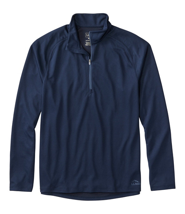 Lightweight Sport Shirt Quarter Zip , Navy, large image number 0