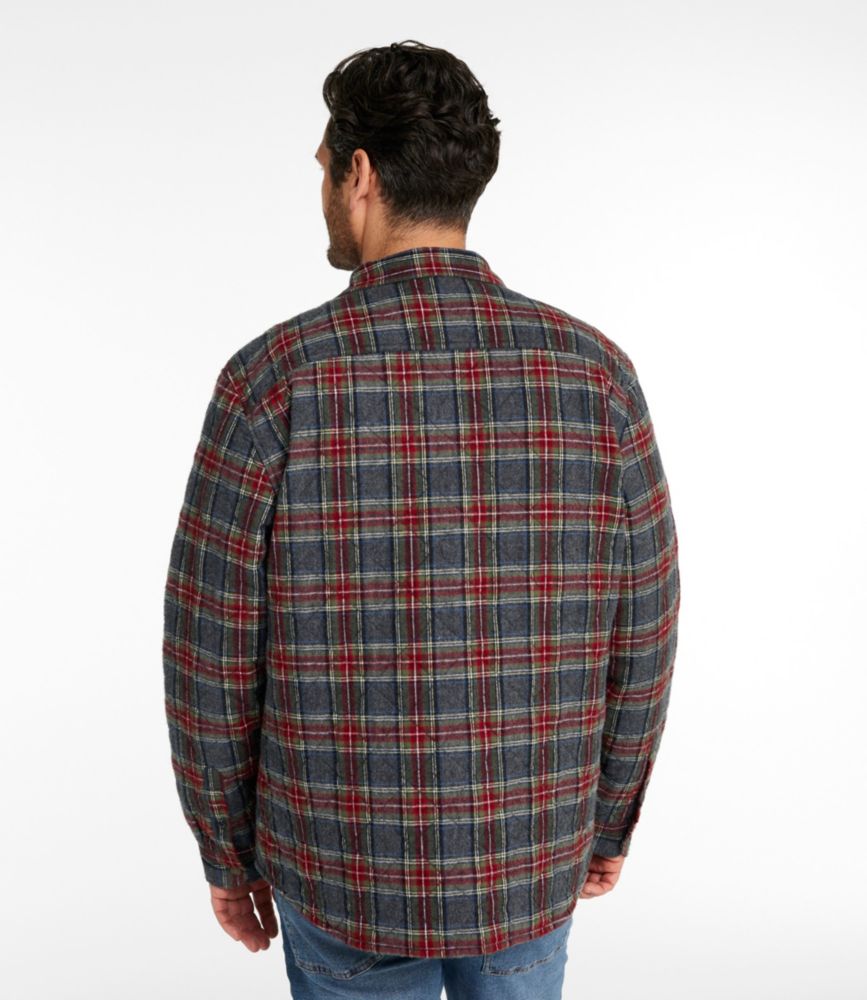 Men's Quilted Scotch Plaid Flannel Shirt Jac, Antique Dress Stewart, small image number 3