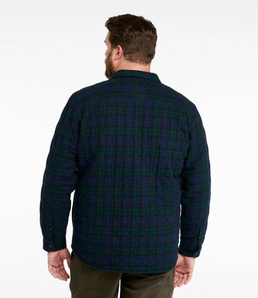 Men's Quilted Scotch Plaid Flannel Shirt Jac, Antique Dress Stewart, small image number 5