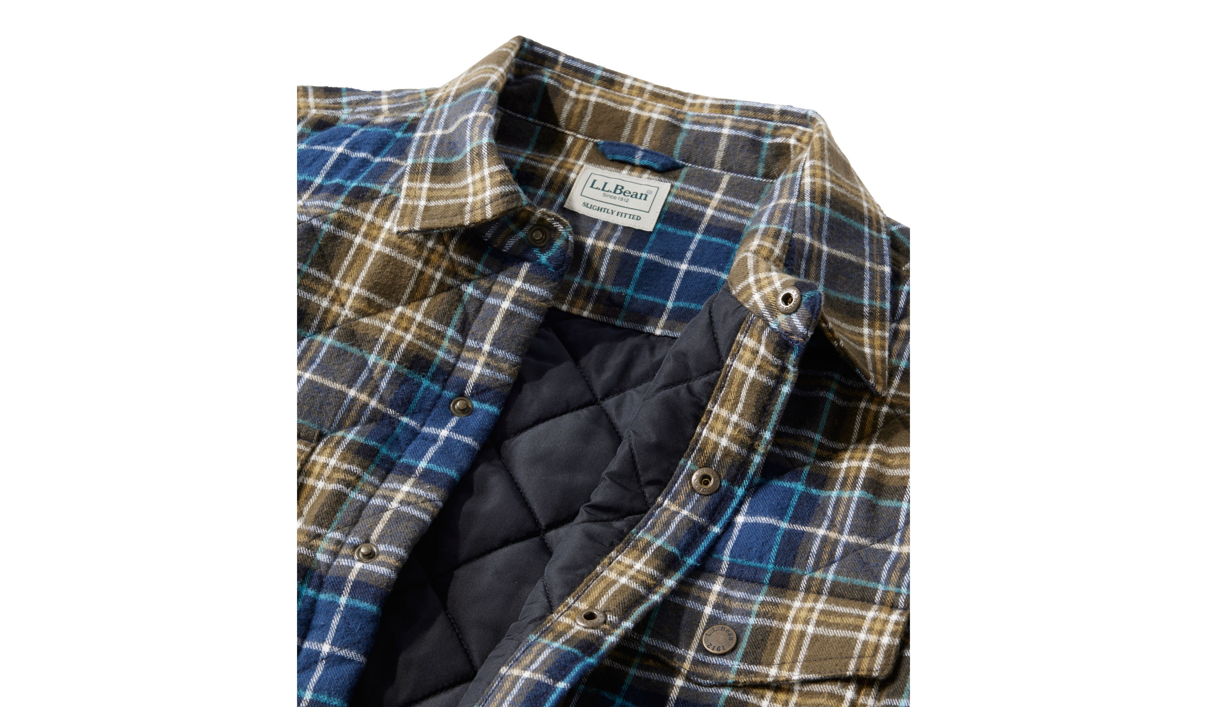 Men's Quilted Scotch Plaid Flannel Shirt Jac