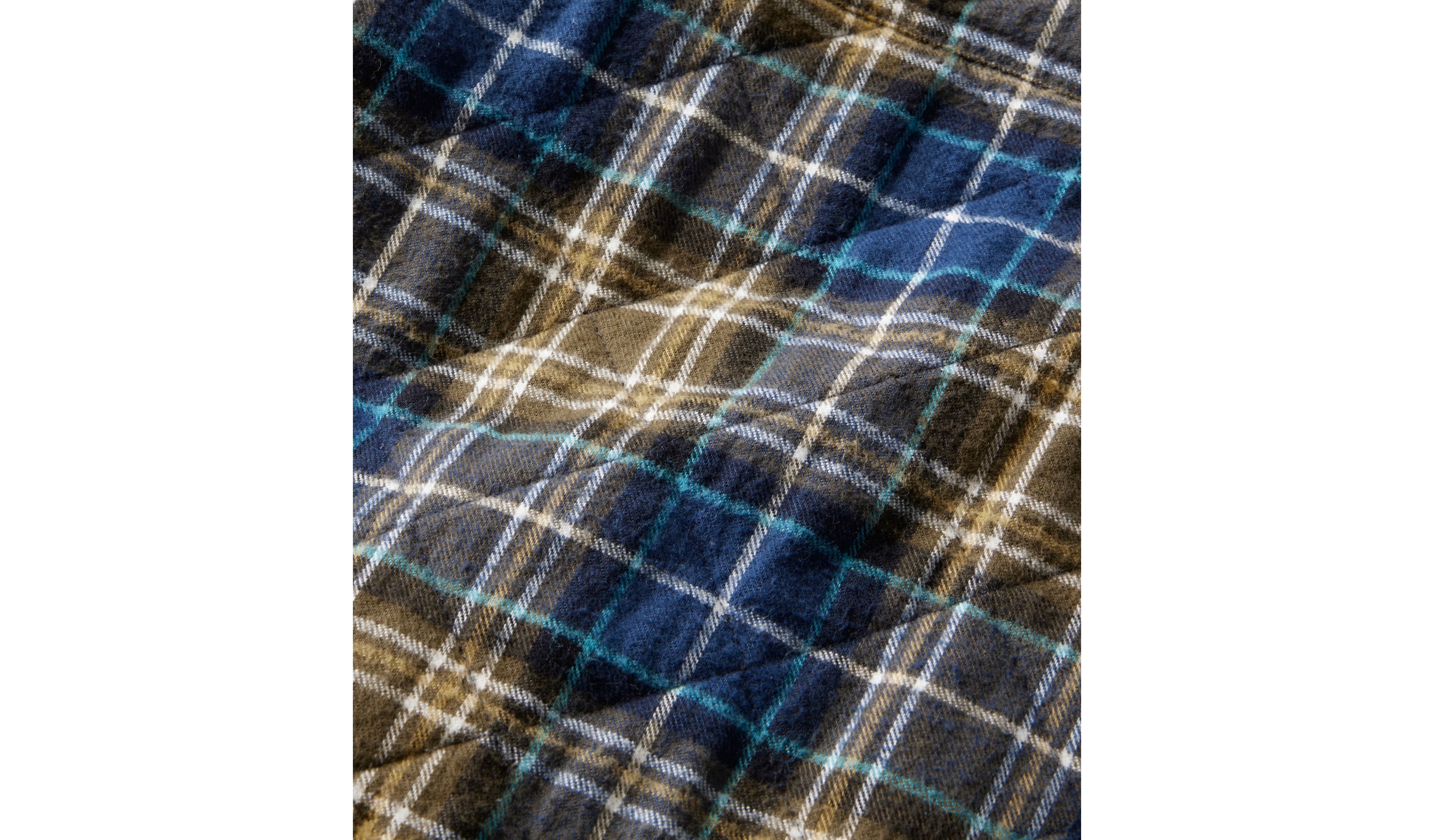 Men's Quilted Scotch Plaid Flannel Shirt Jac