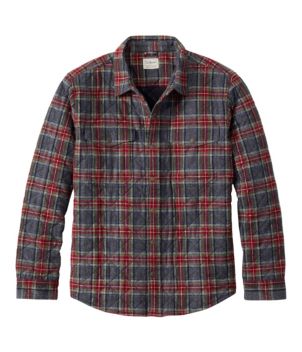 Men's Quilted Scotch Plaid Flannel Shirt Jac, New