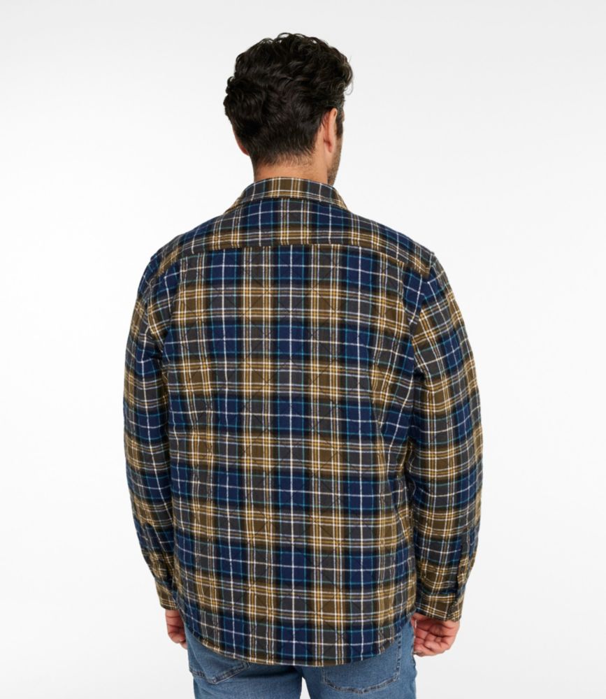 Men's Quilted Scotch Plaid Flannel Shirt Jac