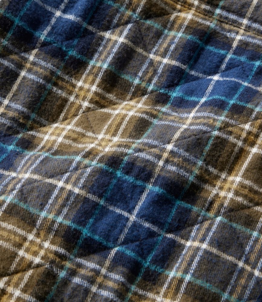 Men's Quilted Scotch Plaid Flannel Shirt Jac