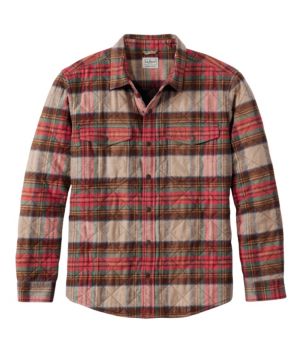 Men's Quilted Scotch Plaid Flannel Shirt Jac, New