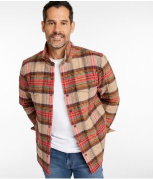 Men's Quilted Scotch Plaid Flannel Shirt Jac, New