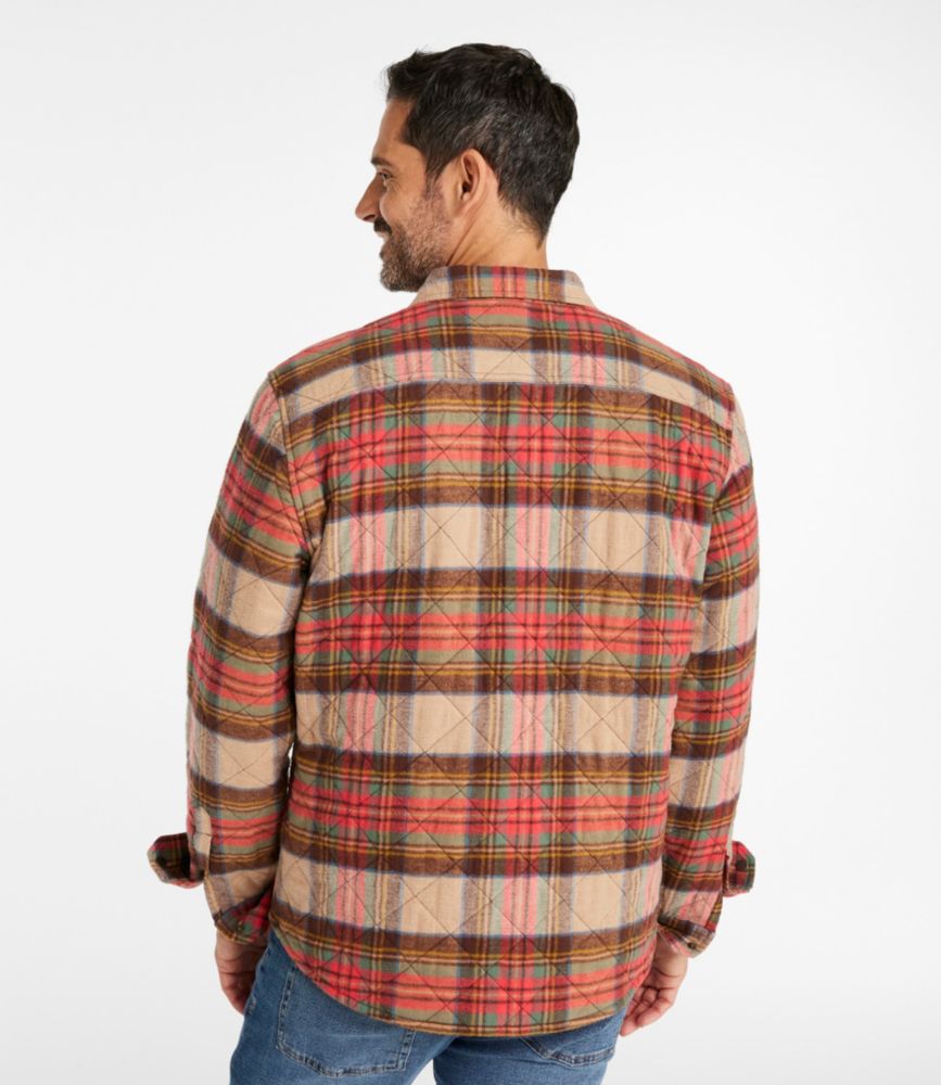 Men's Quilted Scotch Plaid Flannel Shirt Jac