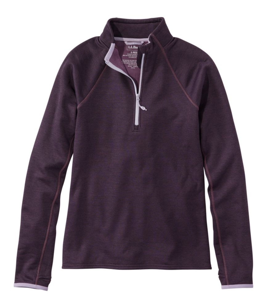 Women's Primaloft ThermaStretch Fleece 1/4 Zip Pullover, Eggplant Strie, small image number 1