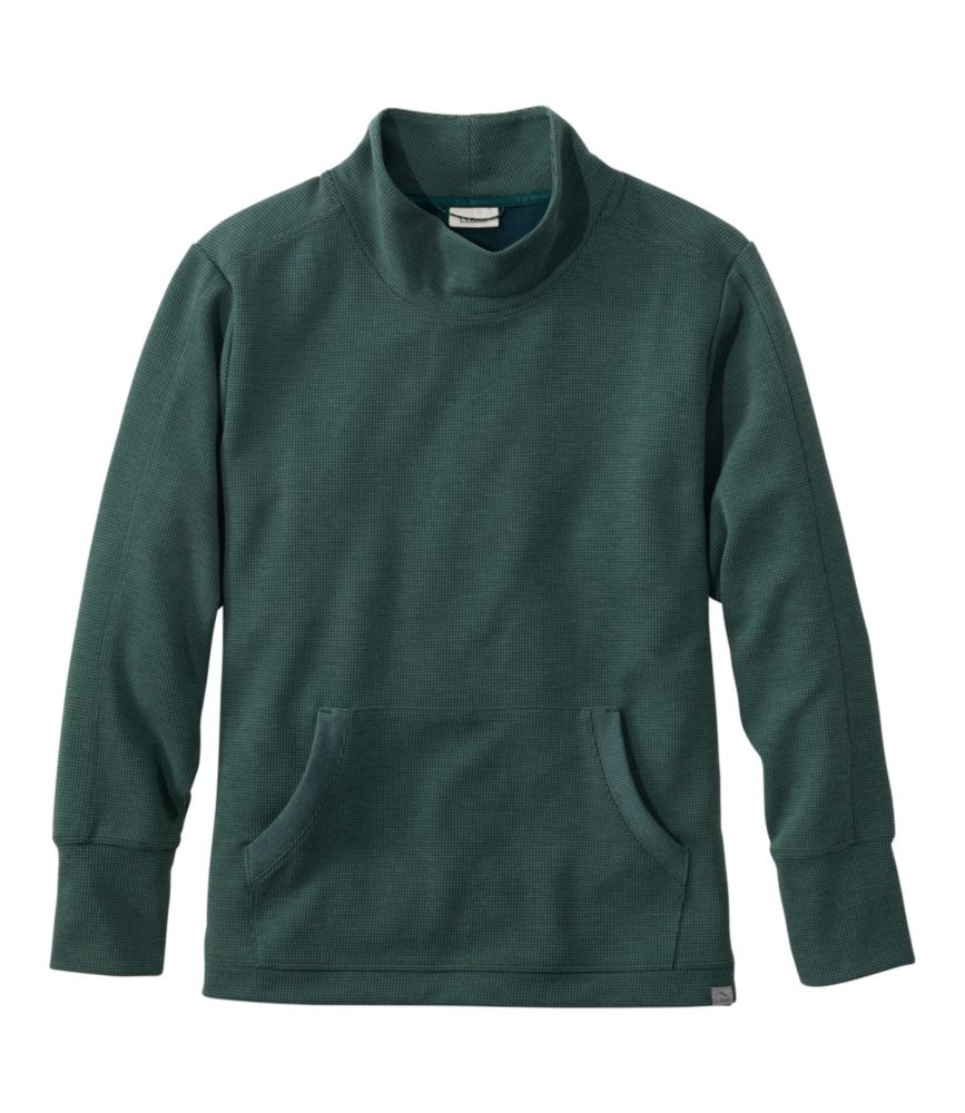 Women's Mountainside Micro Waffle Pullover, Deepest Green, small image number 1