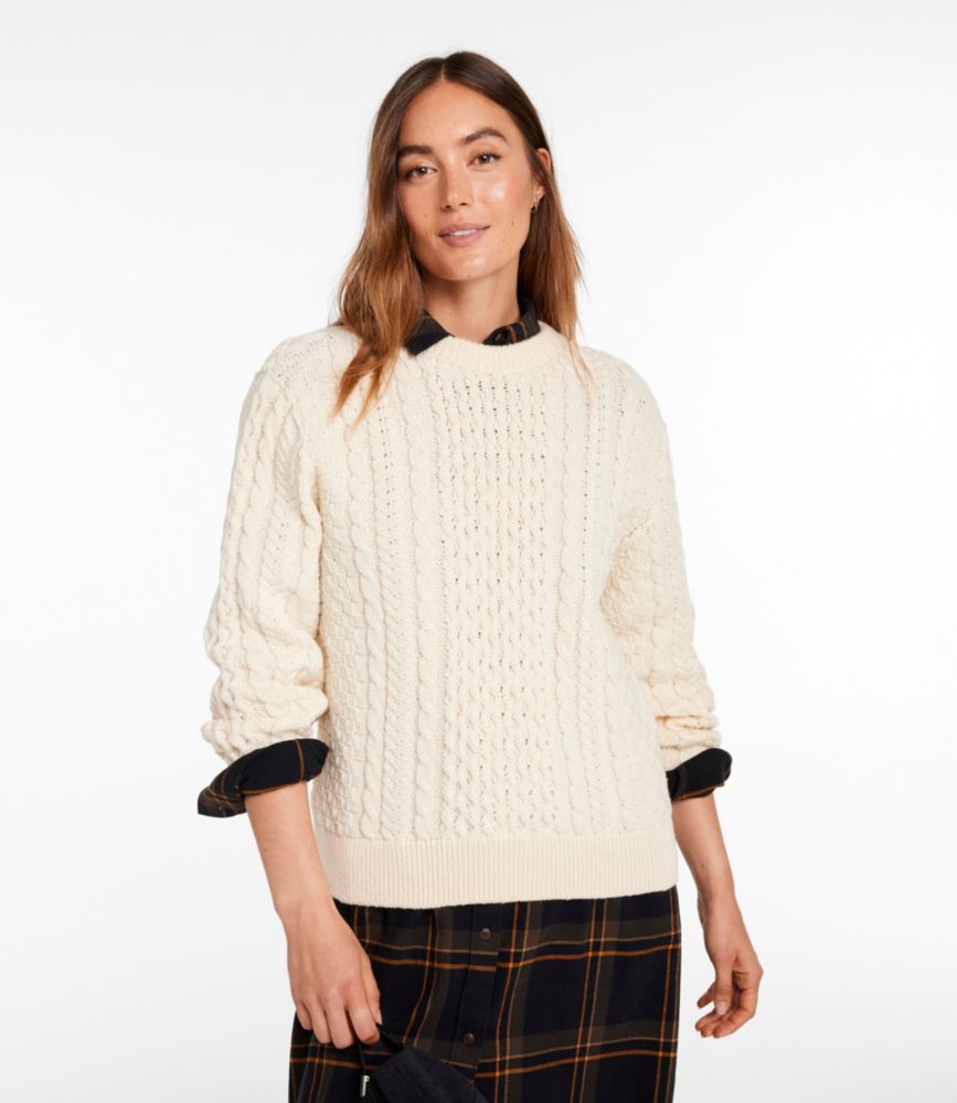 Women's 1965 Irish Fisherman Sweater, Crewneck
