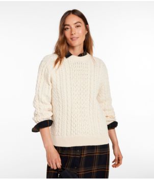 Women's 1965 Irish Fisherman Sweater, Crewneck, New