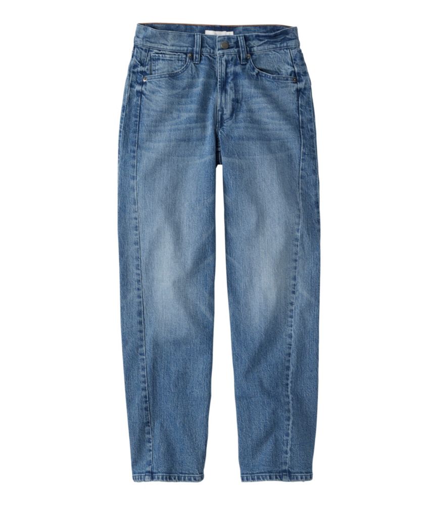 Women's Signature 1912 Premium Jeans, High-Rise Barrel Ankle, Stonewashed, small image number 1