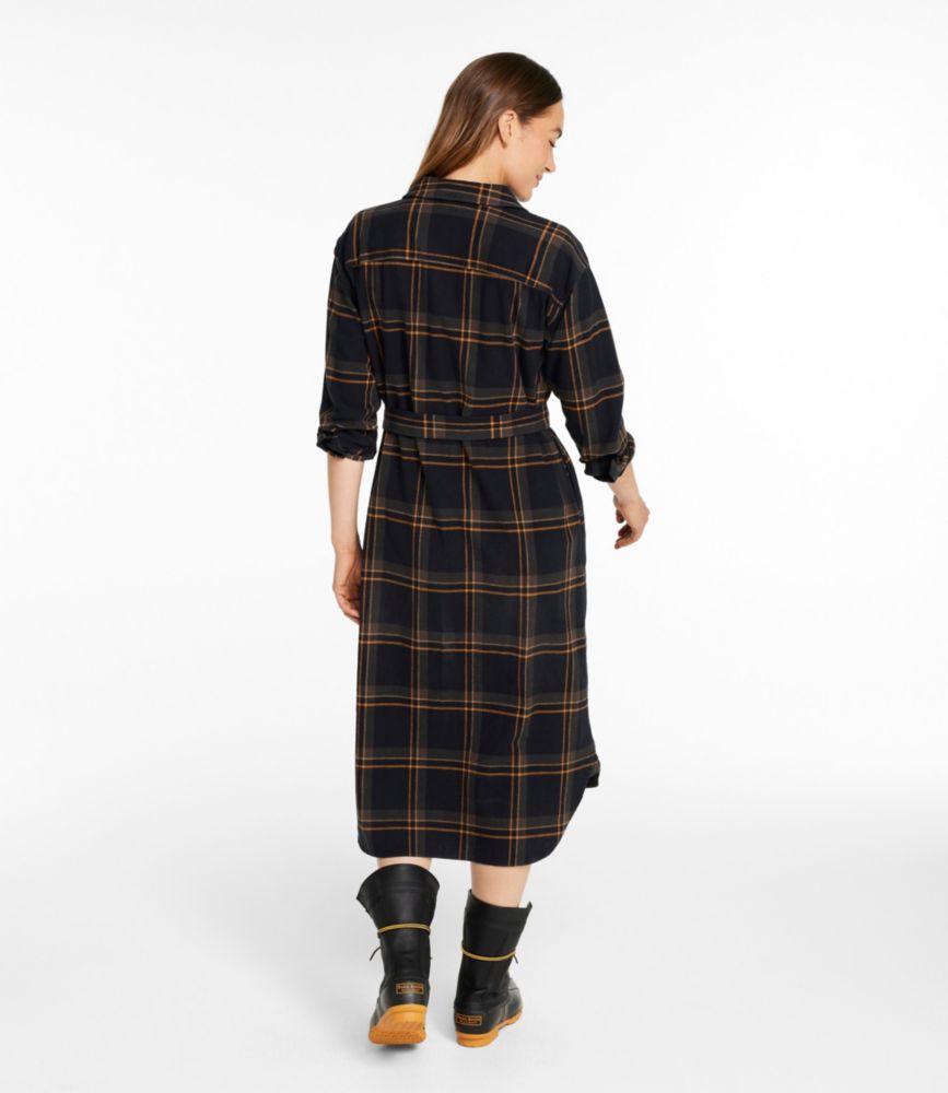 Women's Signature Camp Flannel Midi Dress, Currant Print, small image number 3