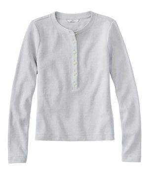 Women's Signature Premium Thermal Tops, Long-Sleeve Henley Shirt, New