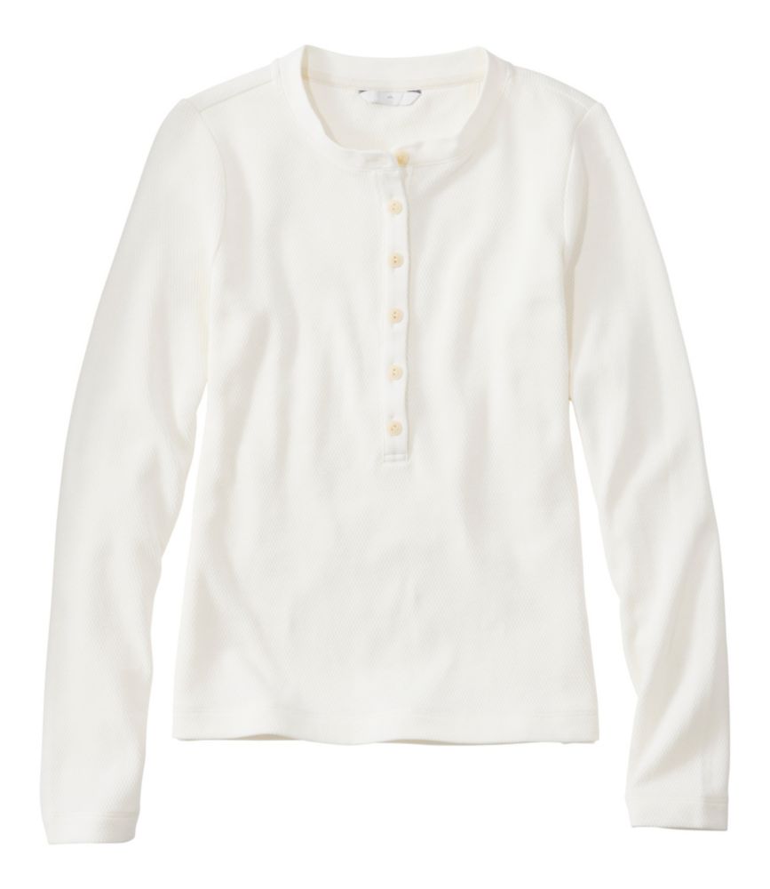 Women's Signature Premium Thermal Tops, Long-Sleeve Henley Shirt