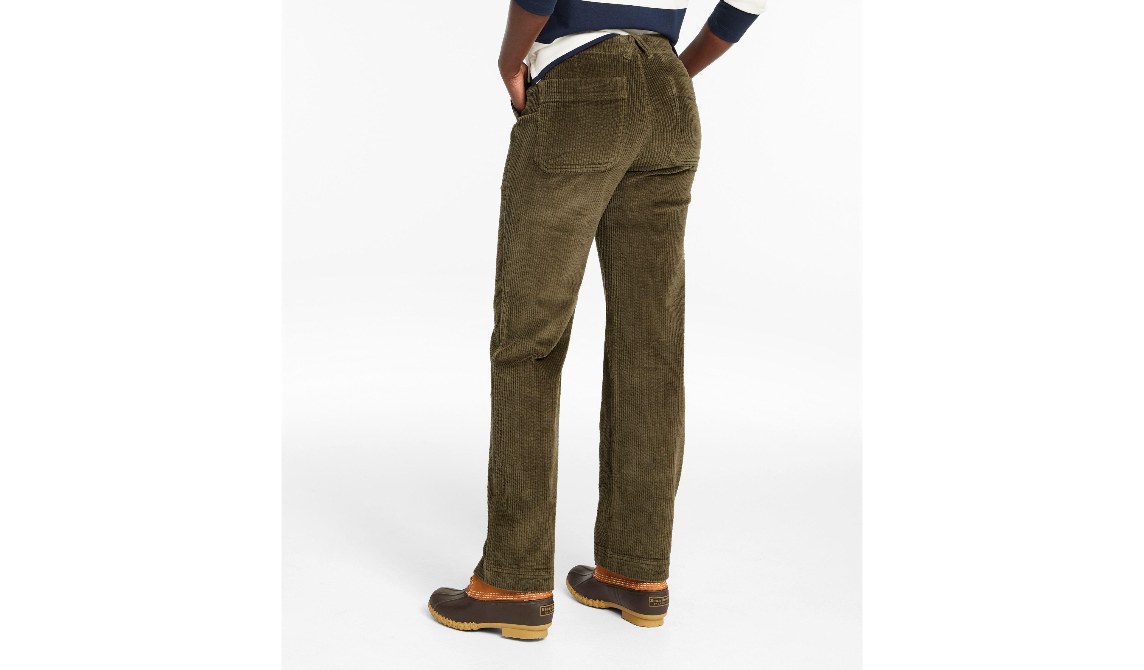 Women's Signature Utility Corduroy Pants, Mid-Rise Straight-Leg
