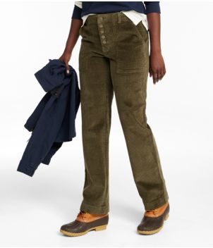 Women's Signature Utility Corduroy Pants, Mid-Rise Straight-Leg, New