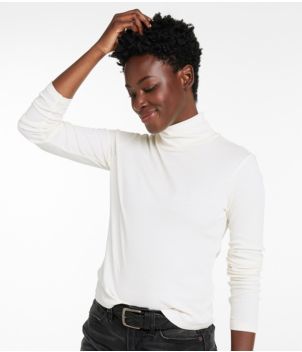 Women's Signature Lightweight Cotton Turtleneck, New