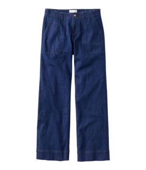Women's Signature Utility Jeans, Mid-Rise Wide-Leg Ankle, New