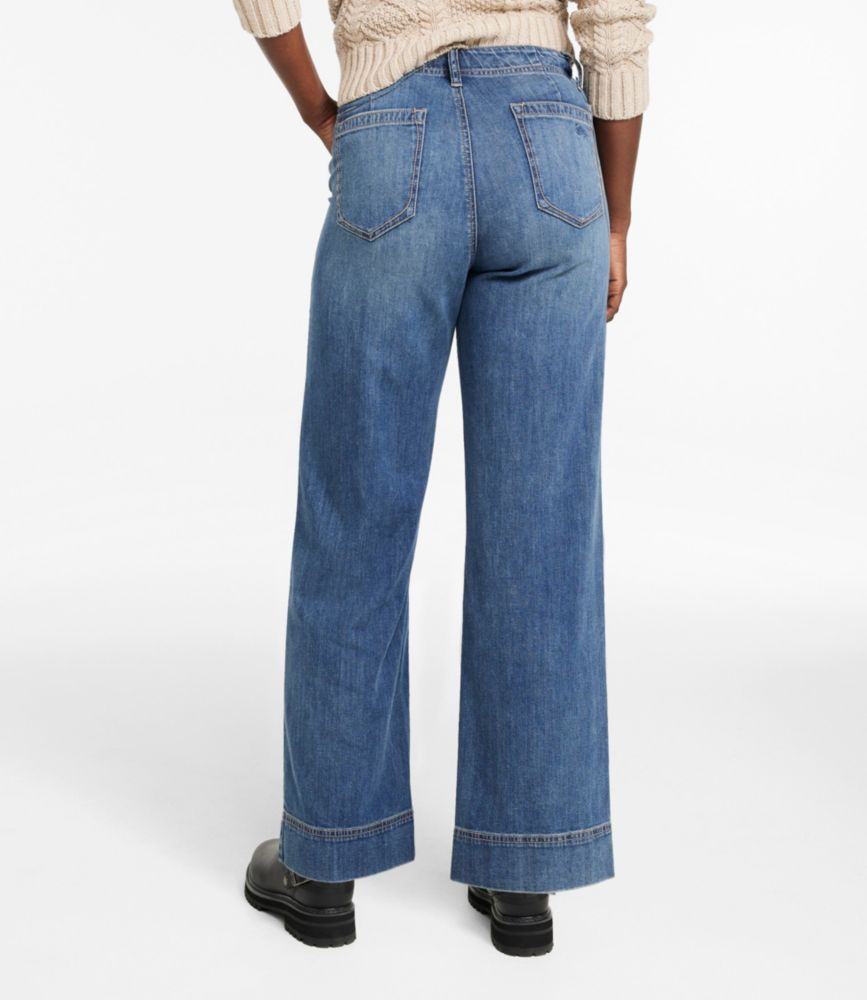 Women's Signature Utility Jeans, Mid-Rise Wide-Leg Ankle