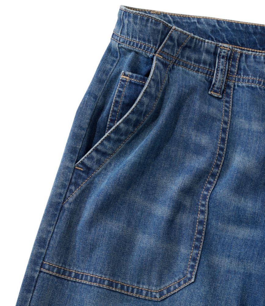 Women's Signature Utility Jeans, Mid-Rise Wide-Leg Ankle