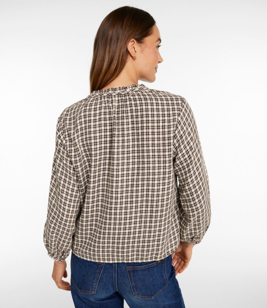Women's Signature Portland Popover Shirt, Deepest Brown Plaid, small image number 3
