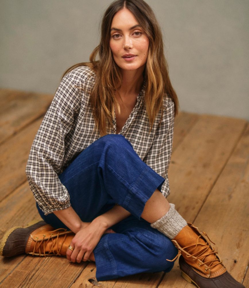 Women's Signature Portland Popover Shirt, Deepest Brown Plaid, small image number 9