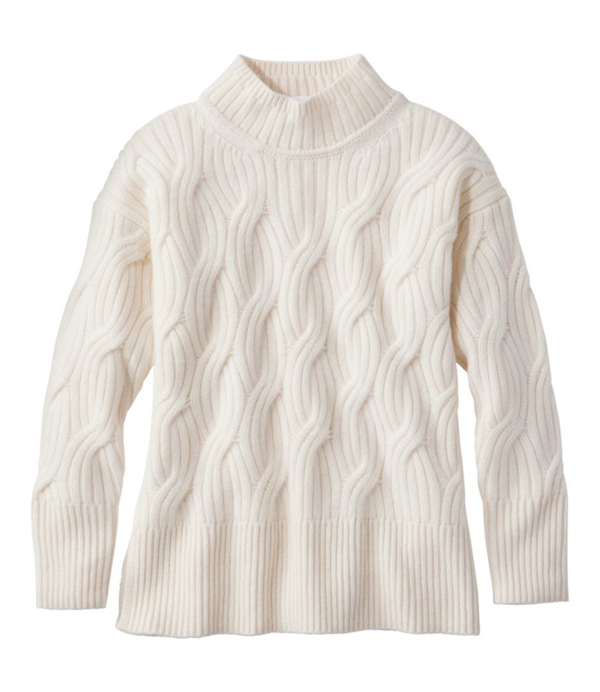 Women's Signature Premium Cashmere Cable Sweaters, Mockneck