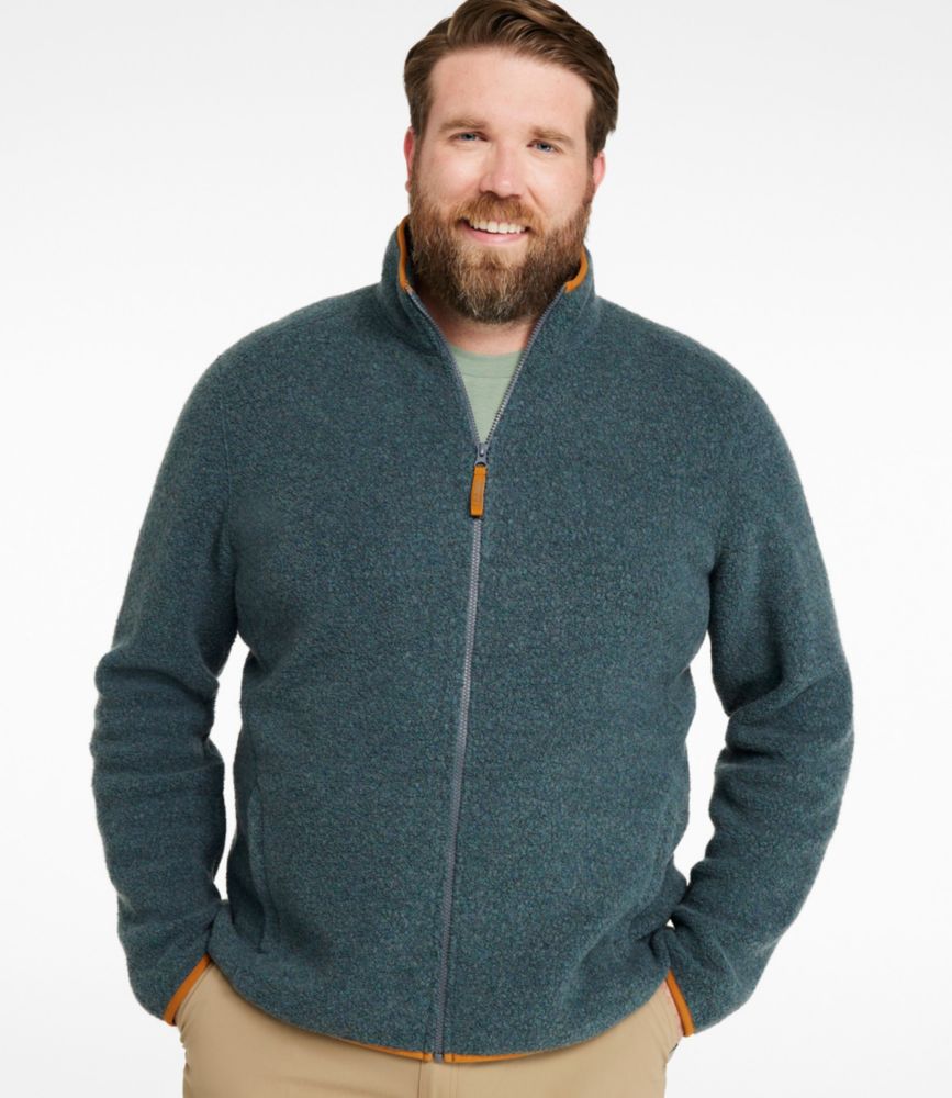 Men's All Season Wool Fleece Full-Zip Sweater, Balsam, small image number 4