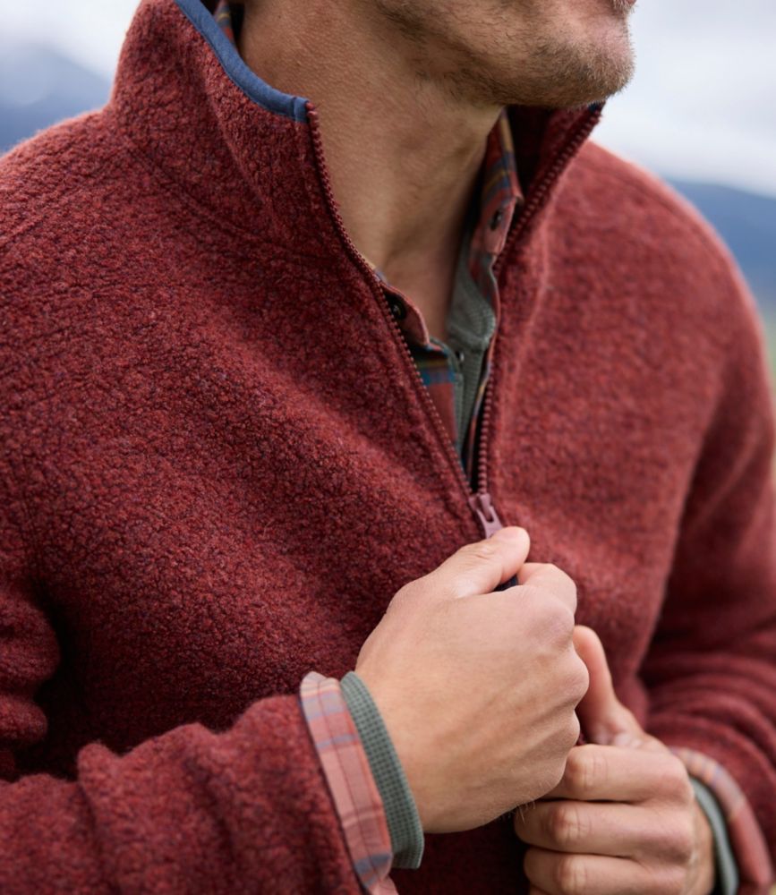 Men's All Season Wool Fleece Full-Zip Sweater, Balsam, small image number 9