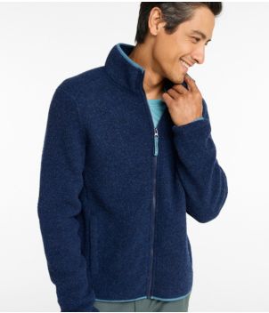 Men's All Season Wool Fleece Full-Zip Sweater