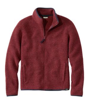 Men's All Season Wool Fleece Full-Zip Sweater, New