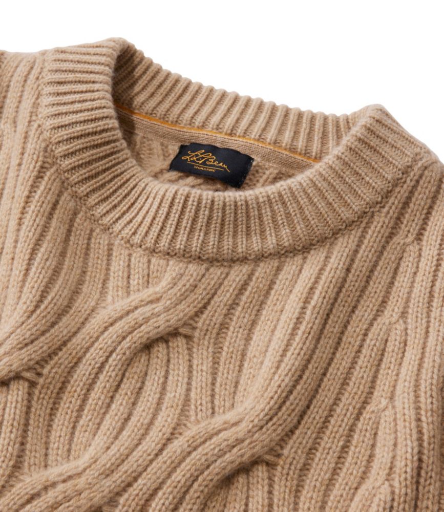 Women's Signature Premium Cashmere Cable Sweater, Crewneck