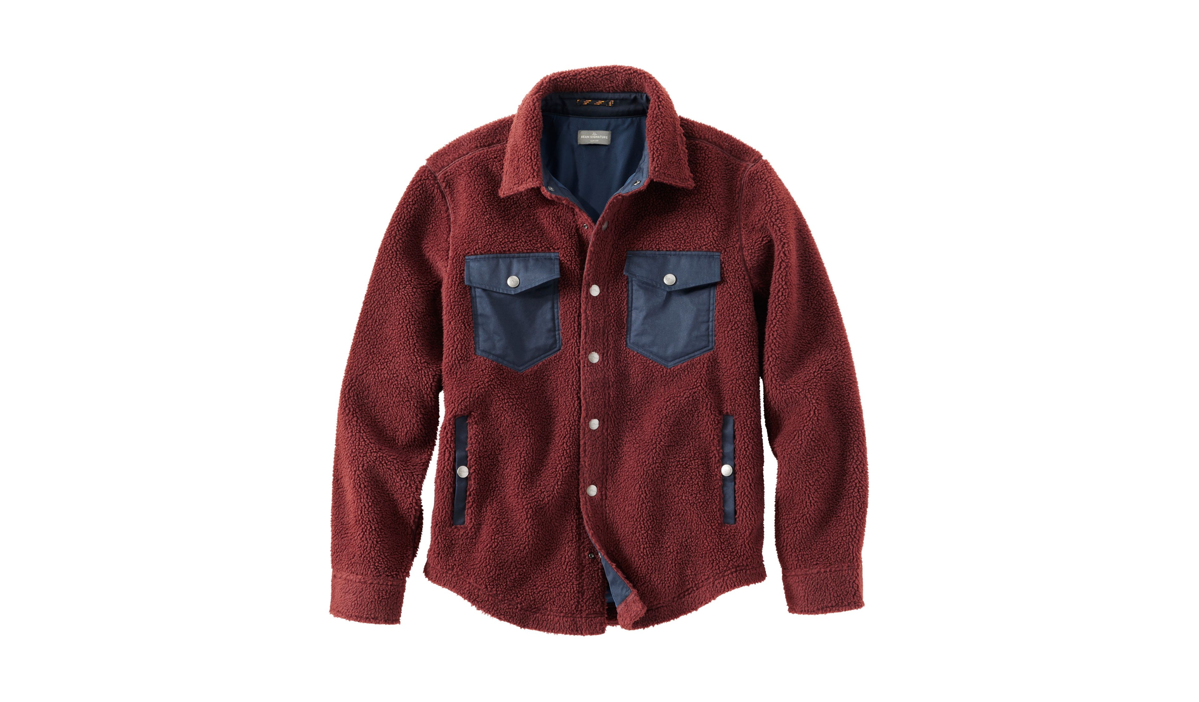 Men's Signature Mixed Media Fleece Shirt Jacket