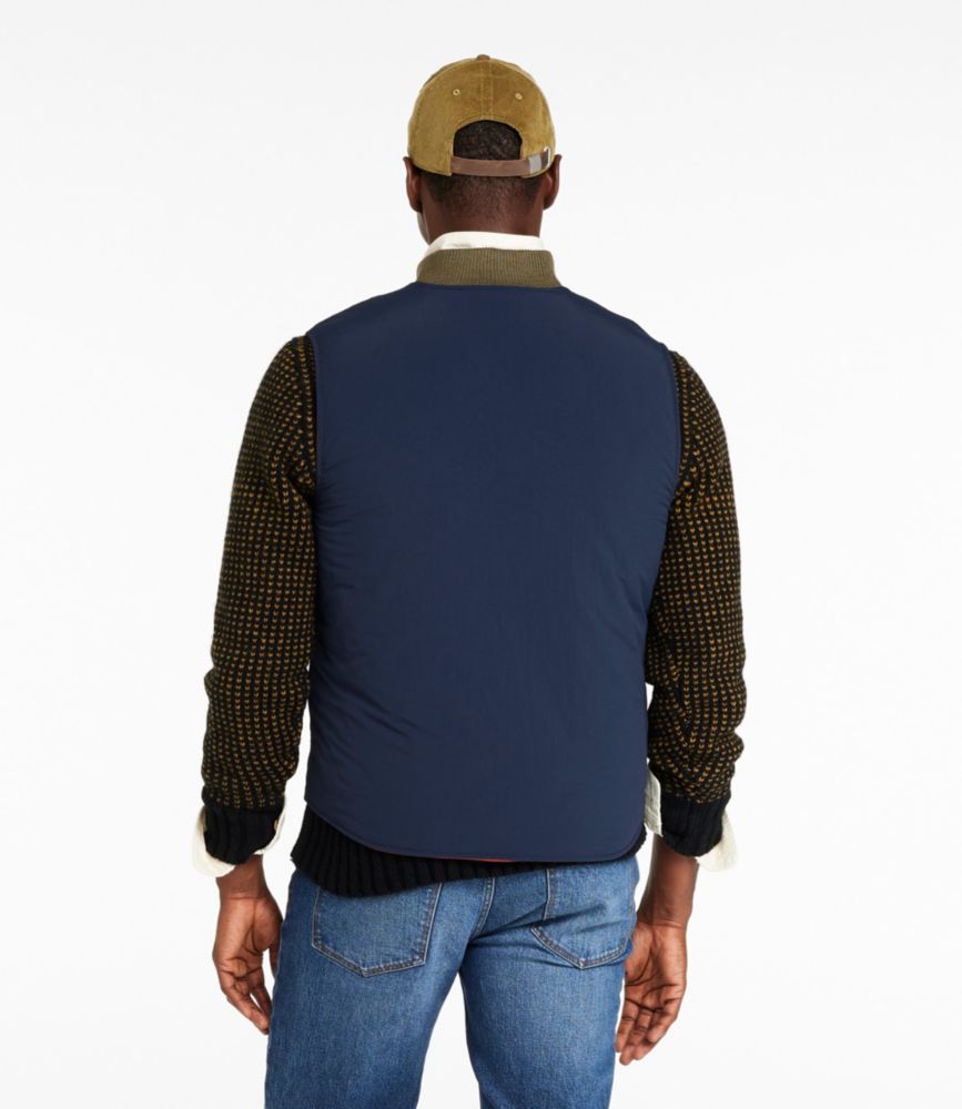 Men's Signature Reversible Quilted Vest, Dark Russet/Navy, small image number 3