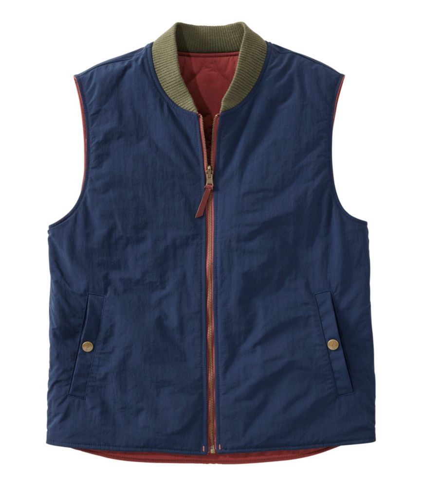 Men's Signature Reversible Quilted Vest, Dark Russet/Navy, small image number 4