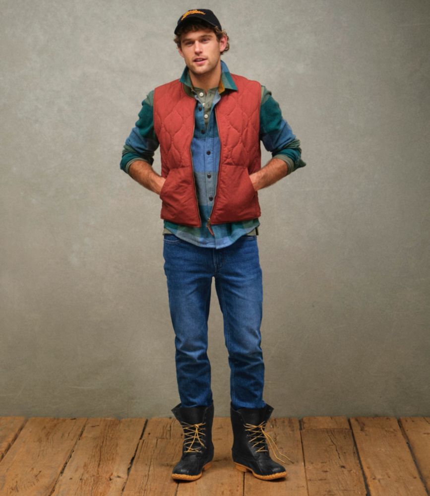 Men's Signature Reversible Quilted Vest, Dark Russet/Navy, small image number 9