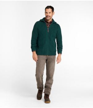 Men's Signature Cotton Fisherman Sweater, Full-Zip, New