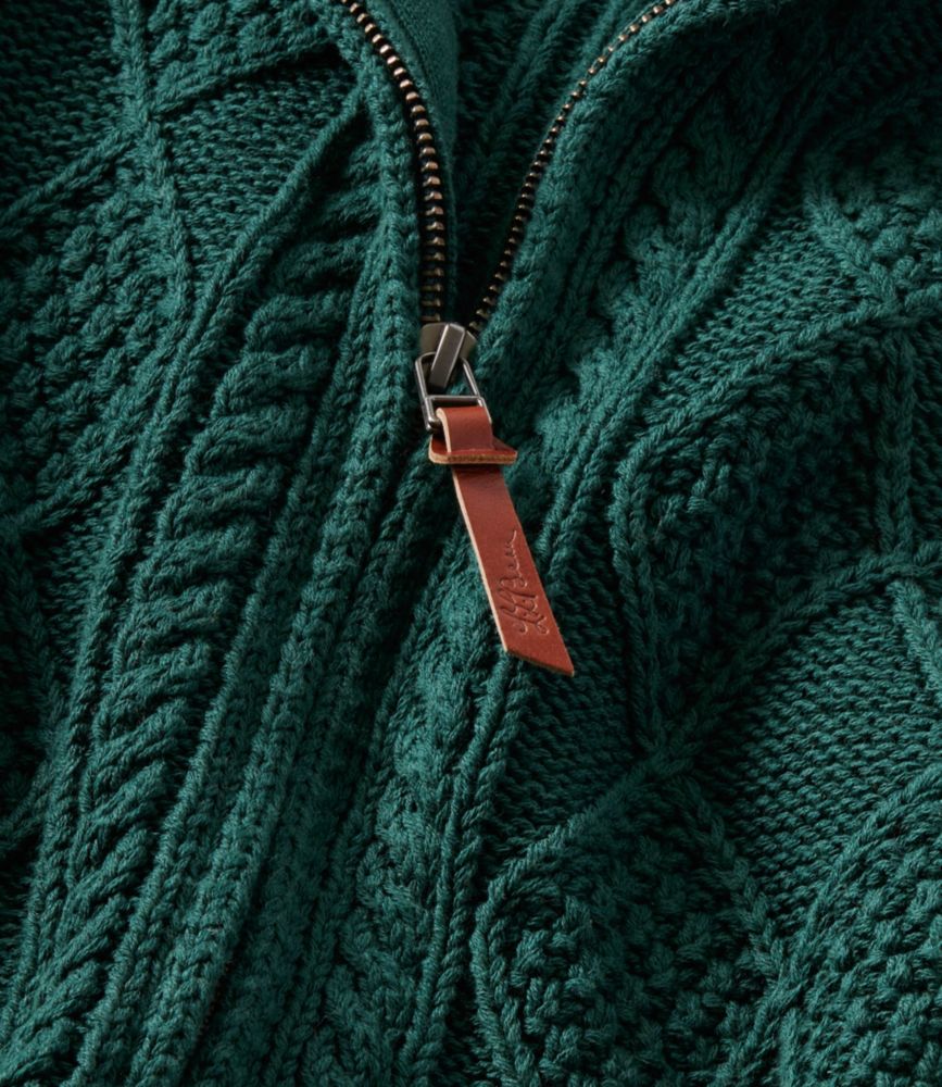 Men's Signature Cotton Fisherman Sweater, Full-Zip